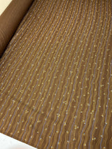 Italian Brown Striped Wool Fabric
