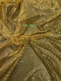 14K Gold Small Confetti Sequin Polyester Fabric - Gold Confetti Dots, 42" Width (1 Yard)
