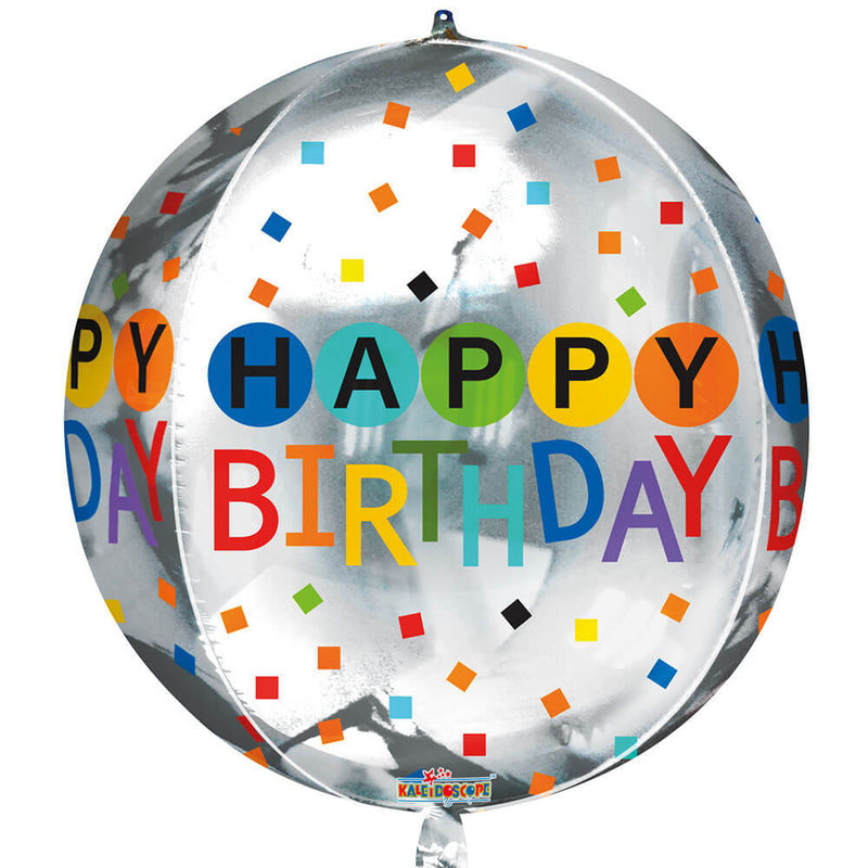 Birthday Confetti Sphere Foil Balloon