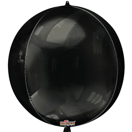 Foil Balloon Black Sphere 15 Inch