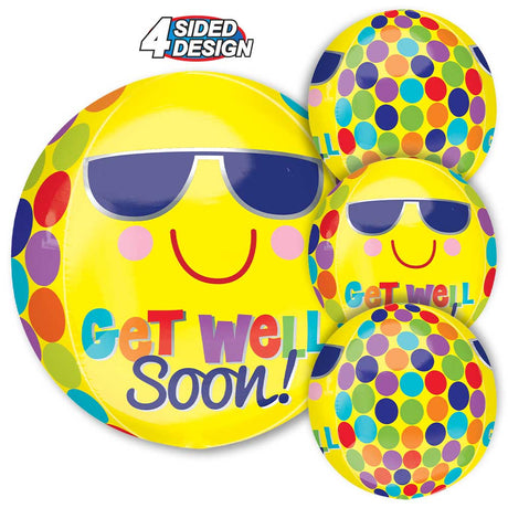 Foil Balloon Get Well Soon Orbz
