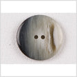 Plastic 2-Hole Button - 24L/15mm - Charcoal Gray, Beige and Ivory Striations