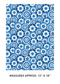 Cotton Wideback Fabric Blue Banner Celebration