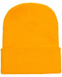 Beanies Acrylic Fabric - Gold, 3-Inch Folding Cuff (1 Piece)