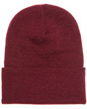 Beanies Acrylic Fabric - Maroon, 3-Inch Folding Cuff (1 Piece)