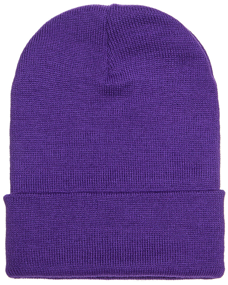 Beanies Acrylic Fabric - Purple, 3-Inch Folding Cuff (1 Piece)