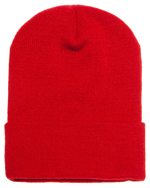 Beanies Acrylic Fabric - Red, 3-Inch Folding Cuff (1 Piece)