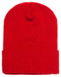 Beanies Acrylic Fabric - Red, 3-Inch Folding Cuff (1 Piece)