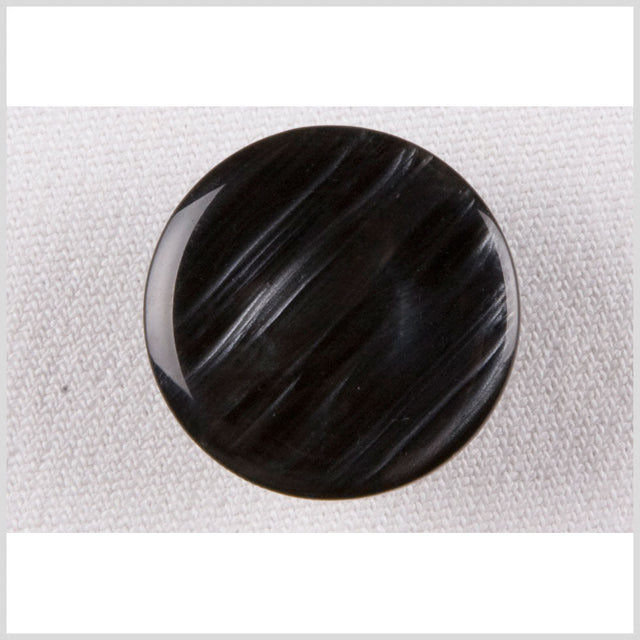 Plastic Shank Back Button - 40L/25.5mm - Black and Silver Shimmering Streaks