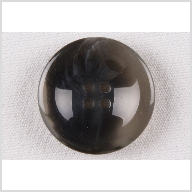 Plastic 4-Hole Button - 32L/20mm - Gray and Charcoal Swirls