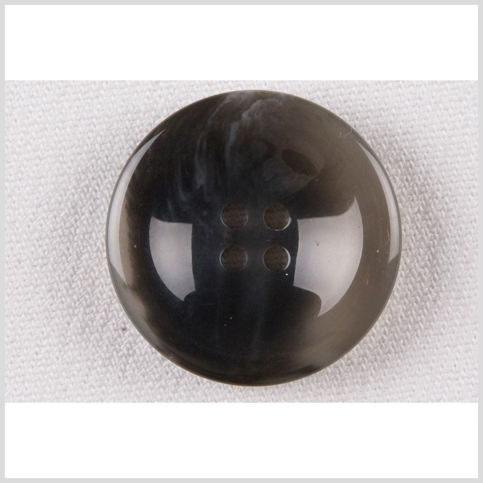 Plastic 4-Hole Button - 44L/28mm - Gray and Charcoal Swirls