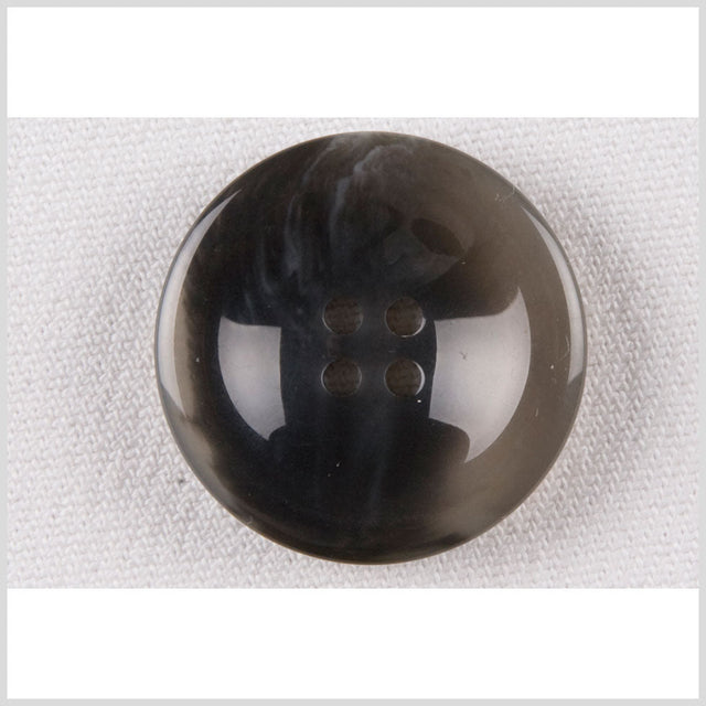 Plastic 4-Hole Button - 44L/28mm - Gray and Charcoal Swirls