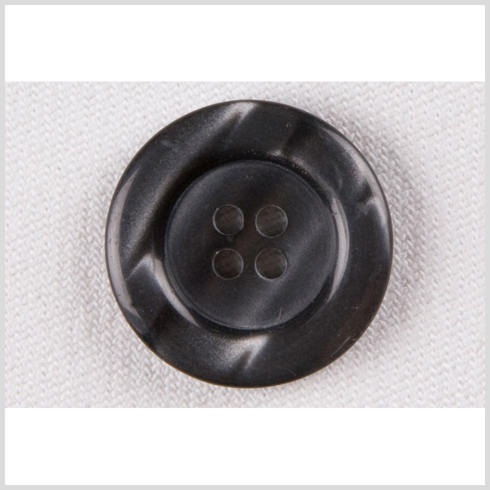 Plastic 4-Hole Button - 36L/23mm - Charcoal Gray Shimmer