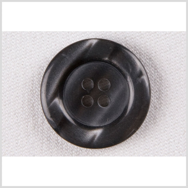 Plastic 4-Hole Button - 36L/23mm - Charcoal Gray Shimmer