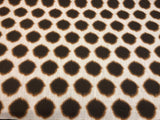 Orbit Milk Chocolate Brown Circles Cotton Fabric - Beige With Brown And Slight Orange Circles, 56" Width (1 Yard)