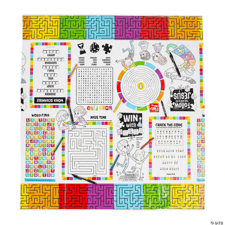 40" x 100 ft. Board Game VBS Activity Plastic Tablecloth Roll
