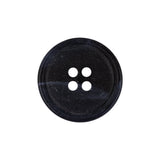 Navy Narrow Rim 4-Hole Plastic Button - 35L/22mm