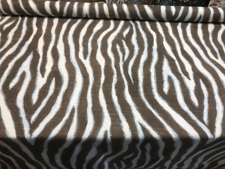 Zany Zebra Ice Blue Cotton Fabric - Zebra Print, 56" Width (1 Yard)
