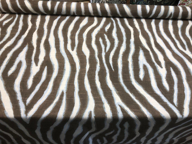 Zany Zebra Ice Blue Cotton Fabric - Zebra Print, 56" Width (1 Yard)