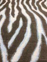 Zany Zebra Ice Blue Cotton Fabric - Zebra Print, 56" Width (1 Yard)