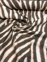 Zany Zebra Blush Cotton Fabric - Zebra Print, Blush Pink, 56" Width (1 Yard)