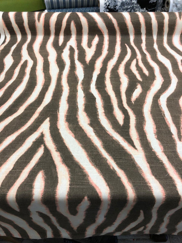 Zany Zebra Blush Cotton Fabric - Zebra Print, Blush Pink, 56" Width (1 Yard)