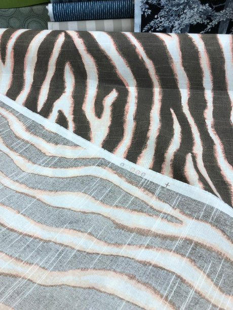 Zany Zebra Blush Cotton Fabric - Zebra Print, Blush Pink, 56" Width (1 Yard)
