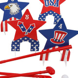 26 Pieces Patriotic Stars & Stripes Indoor or Outdoor Mini Golf Set for 4