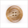 Plastic 4-Hole Button - 40L/25.5mm - Tan and Ivory Swirls