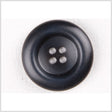 Plastic 4-Hole Button - 40L/25.5mm - Black Faux Leather Chunky Tire Rim
