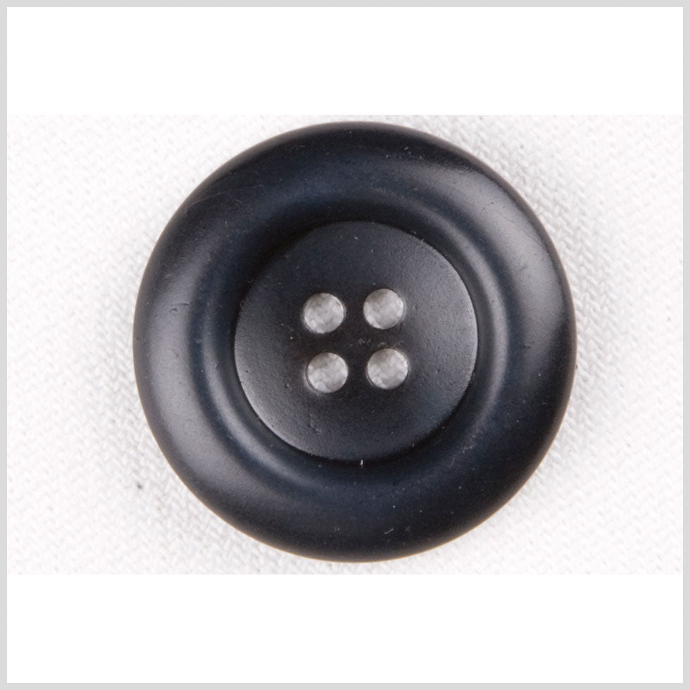 Plastic 4-Hole Button - 40L/25.5mm - Black Faux Leather Chunky Tire Rim