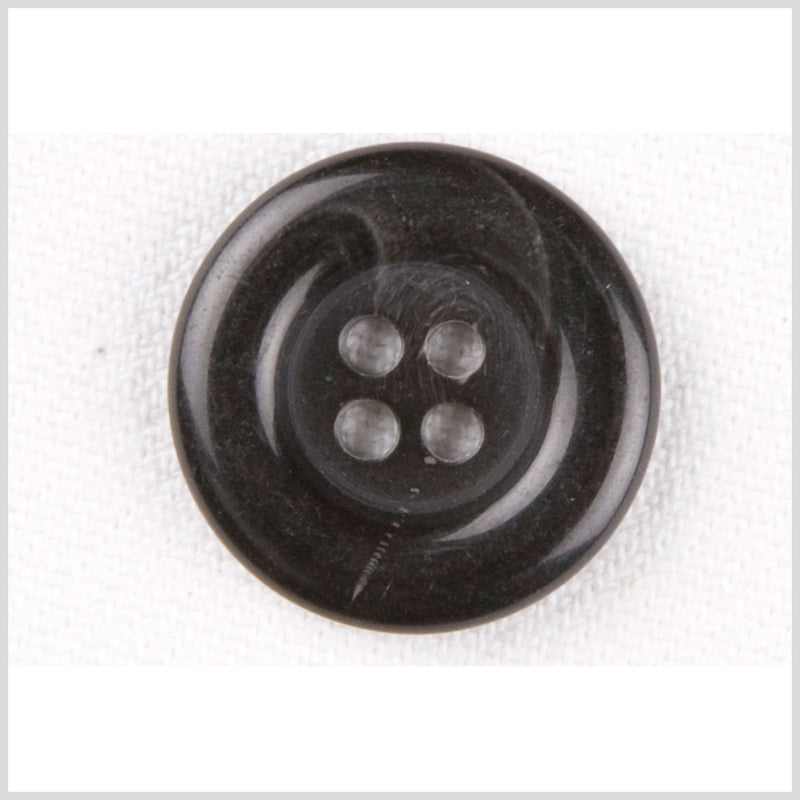 Plastic 4-Hole Button - 28L/18mm - Black Tire Rim