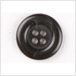 Plastic 4-Hole Button - 28L/18mm - Black Tire Rim