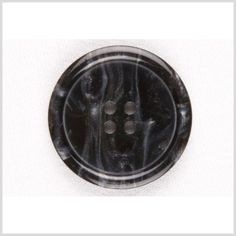 Black/Gray Plastic Button - 50L/32mm