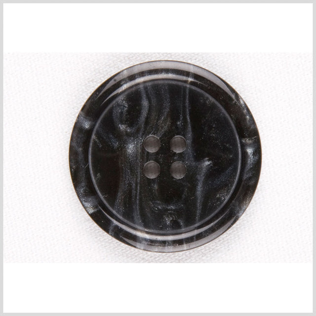 Black and Gray Plastic Button - 40L/25.5mm