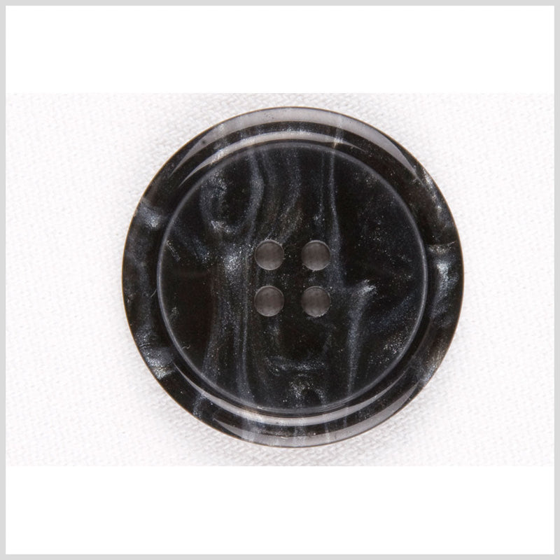 Black and Gray Square Plastic Button - 32L/20mm