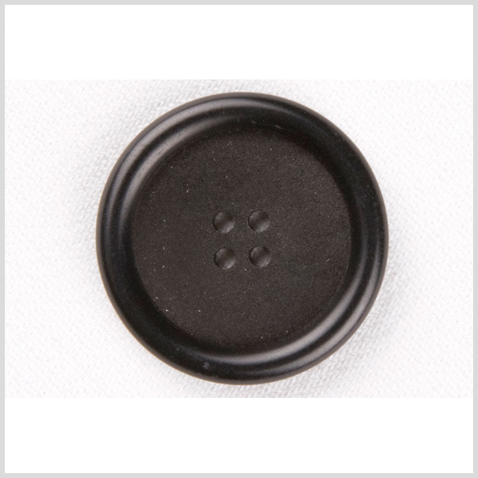 Plastic 4-Hole Button - 40L/25.5mm - Black Textured Center and Tire Rim