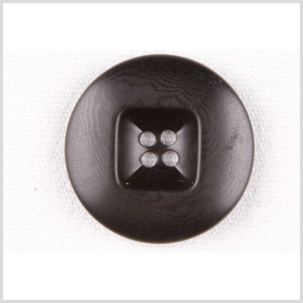 Plastic 4-Hole Button - 40L/25.5mm - Black Wood Grain and Square Center