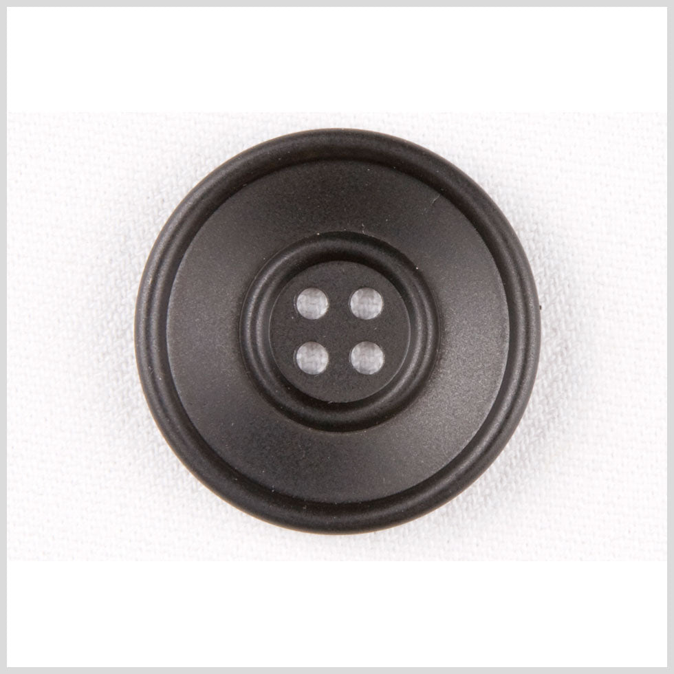 Plastic 4-Hole Button - 50L/32mm - Black Double Rim