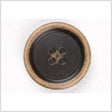 Black and Brown Plastic Button - 36L/23mm