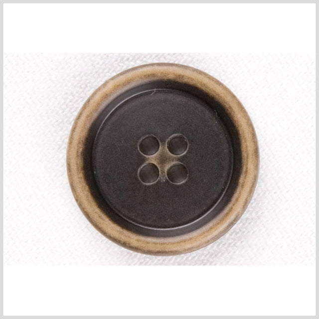 Black and Brown Plastic Button - 36L/23mm