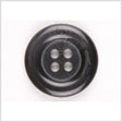 Plastic 4-Hole Button - 50L/32mm - Black Chunky Rolled Rim