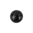 Plastic Shank Back Button - 24L/15mm - Black Dome Shaped with Silver Glitter