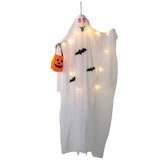 5 Ft 10 3/4" Hanging Light Up Ghost with Pumpkin Bag Halloween Decoration