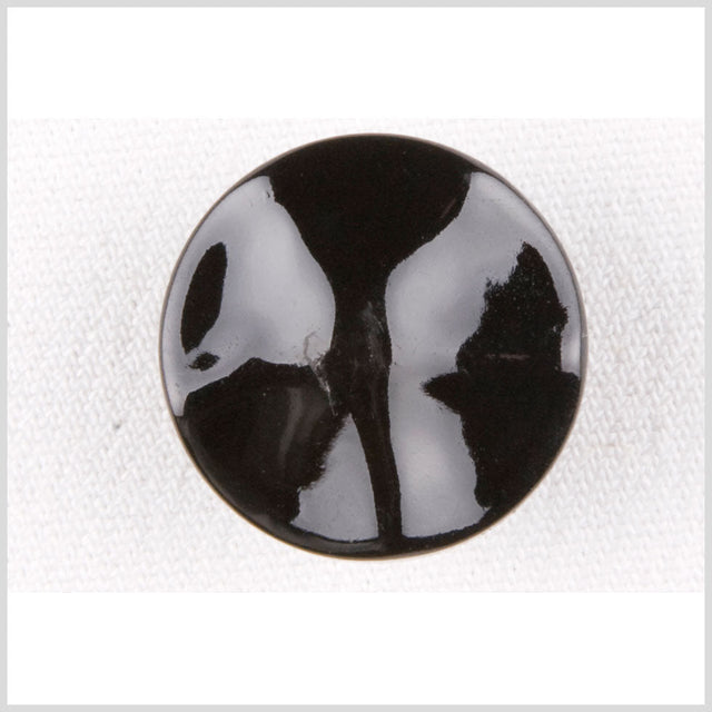 Plastic Shank Back Button - 28L/18mm - Shiny Black