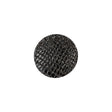 Plastic Shank Back Button - 24L/15mm - Black Alligator Skin Embossed
