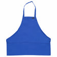 Front-of-the-House Bib Apron 27" L x 28" W, Royal Blue