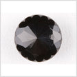 Plastic Shank Back Button - 24L/15mm - Black Black Flower Petal Rim