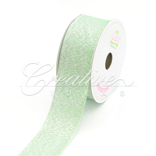1 1/2" Metallic Shimmering Ribbon - 10 Yards (Green)
