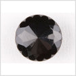 Plastic Shank Back Button - 44L/28mm - Black Black Flower Petal Rim